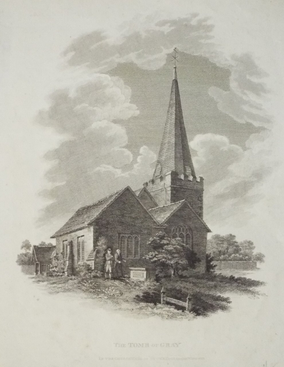 Print - The Tomb of Gray In the Churchyard of Stoke Pogis, near Windsor